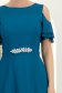 Rochie din voal verde petrol lunga in clos cu un cordon accesorizat- StarShinerS 5 - StarShinerS.ro