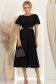 Rochie neagra midi in clos cu aplicatii stralucitoare - StarShinerS 1 - StarShinerS.ro