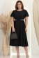 Rochie neagra midi in clos cu aplicatii stralucitoare - StarShinerS 1 - StarShinerS.ro