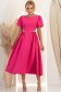 Rochie fuchsia midi in clos cu aplicatii stralucitoare - StarShinerS 2 - StarShinerS.ro