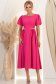 Rochie fuchsia midi in clos cu aplicatii stralucitoare - StarShinerS 3 - StarShinerS.ro