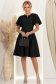 Rochie neagra cu sclipici midi in clos cu mâneci tip fluture - StarShinerS 3 - StarShinerS.ro