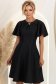 Rochie neagra cu sclipici midi in clos cu mâneci tip fluture - StarShinerS 1 - StarShinerS.ro