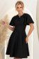 Rochie neagra cu sclipici midi in clos cu mâneci tip fluture - StarShinerS 2 - StarShinerS.ro