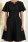 Rochie neagra cu sclipici midi in clos cu mâneci tip fluture - StarShinerS 6 - StarShinerS.ro