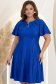 Rochie albastra cu sclipici midi in clos cu mâneci tip fluture - StarShinerS 1 - StarShinerS.ro