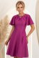 Rochie zmeura cu sclipici midi in clos cu mâneci tip fluture - StarShinerS 2 - StarShinerS.ro