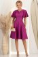 Rochie zmeura cu sclipici midi in clos cu mâneci tip fluture - StarShinerS 3 - StarShinerS.ro