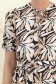 Rochie din viscoza maro imprimata până la genunchi clos cu elastic in talie - StarShinerS 5 - StarShinerS.ro