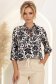 Bluza dama din viscoza neagra cu croi larg si guler tip esarfa - StarShinerS 1 - StarShinerS.ro