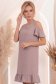 Rochie din viscoza si in mocha scurta cu croi larg si umeri decupati - StarShinerS 2 - StarShinerS.ro