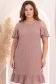 Rochie din viscoza si in mocha scurta cu croi larg si umeri decupati - StarShinerS 1 - StarShinerS.ro
