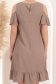 Rochie din viscoza si in mocha scurta cu croi larg si umeri decupati - StarShinerS 6 - StarShinerS.ro