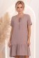 Rochie din viscoza si in mocha scurta cu croi larg - StarShinerS 2 - StarShinerS.ro