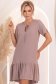Rochie din viscoza si in mocha scurta cu croi larg - StarShinerS 1 - StarShinerS.ro