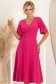 Rochie din viscoza si in fuchsia midi in clini- StarShinerS 2 - StarShinerS.ro