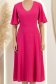 Rochie din viscoza si in fuchsia midi in clini- StarShinerS 5 - StarShinerS.ro