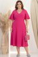 Rochie din viscoza si in fuchsia midi in clini- StarShinerS 1 - StarShinerS.ro
