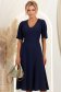 Rochie din viscoza si in bleumarin midi in clini- StarShinerS 3 - StarShinerS.ro