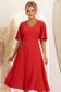 Rochie din viscoza si in rosie midi in clini- StarShinerS 1 - StarShinerS.ro