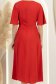 Rochie din viscoza si in rosie midi in clini- StarShinerS 6 - StarShinerS.ro