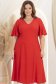 Rochie din viscoza si in rosie midi in clini- StarShinerS 1 - StarShinerS.ro