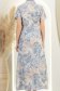 Rochie din viscoza imprimata abstract lunga cu croi larg si buzunare- StarShinerS 4 - StarShinerS.ro
