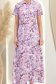 Rochie din viscoza roz imprimata lunga cu croi larg si buzunare- StarShinerS 3 - StarShinerS.ro
