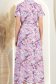 Rochie din viscoza roz imprimata lunga cu croi larg si buzunare- StarShinerS 4 - StarShinerS.ro