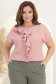 Bluza dama din viscoza si in roz pudra cu un croi larg - StarShinerS 1 - StarShinerS.ro