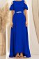 Rochie din voal albastra lunga in clos cu un cordon accesorizat- StarShinerS 2 - StarShinerS.ro
