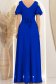 Rochie din voal albastra lunga in clos cu un cordon accesorizat- StarShinerS 3 - StarShinerS.ro
