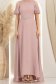 Rochie din voal roz pudra lunga in clos cu un cordon accesorizat- StarShinerS 2 - StarShinerS.ro