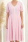 Rochie din viscoza si in roz deschis midi in clos cu buzunare laterale - StarShinerS 4 - StarShinerS.ro