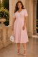 Rochie din viscoza si in roz deschis midi in clos cu buzunare laterale - StarShinerS 1 - StarShinerS.ro