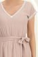 Rochie din viscoza si in mocha midi clos cu elastic in talie - StarShinerS 4 - StarShinerS.ro