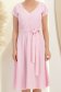 Rochie din viscoza si in roz deschis midi clos cu elastic in talie - StarShinerS 4 - StarShinerS.ro