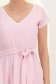 Rochie din viscoza si in roz deschis midi clos cu elastic in talie - StarShinerS 3 - StarShinerS.ro
