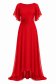 Rochie din voal cu sclipici rosie lunga in clos cu brosa florala- StarShinerS 4 - StarShinerS.ro