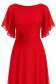 Rochie din voal cu sclipici rosie lunga in clos cu brosa florala- StarShinerS 5 - StarShinerS.ro