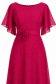 Rochie din voal cu sclipici fuchsia lunga in clos cu brosa florala- StarShinerS 4 - StarShinerS.ro
