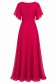 Rochie din voal cu sclipici fuchsia lunga in clos cu brosa florala- StarShinerS 5 - StarShinerS.ro