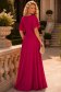 Rochie din voal cu sclipici fuchsia lunga in clos cu brosa florala- StarShinerS 3 - StarShinerS.ro