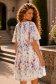 Rochie din voal imprimata scurta cu un croi larg - StarShinerS 2 - StarShinerS.ro