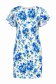 Rochie albastra scurta cu un croi drept si maneci tip fluture - StarShinerS 5 - StarShinerS.ro