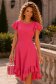 Rochie din viscoza roz asimetrica in clos - StarShinerS 3 - StarShinerS.ro