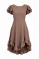 Rochie din viscoza mocha asimetrica in clos - StarShinerS 4 - StarShinerS.ro