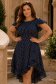 Rochie din viscoza si in bleumarin asimetrica in clos- StarShinerS 1 - StarShinerS.ro