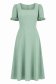 Rochie din viscoza mint midi in clos cu volanase la maneca - StarShinerS 4 - StarShinerS.ro