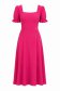 Rochie din viscoza fuchsia midi in clos cu volanase la maneca - StarShinerS 4 - StarShinerS.ro